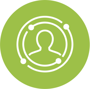 user with circles spinning